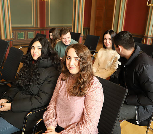 Graduates in the town hall